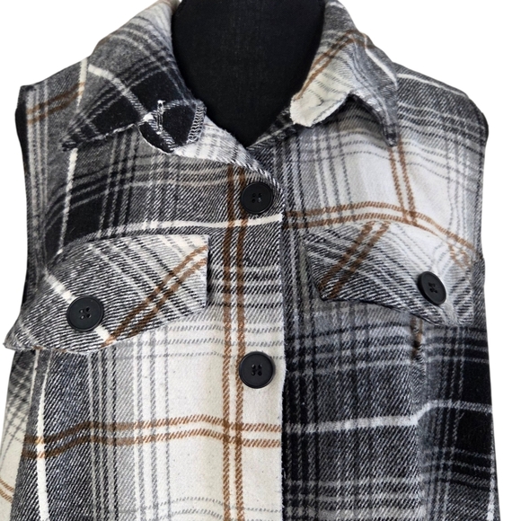 Joress Curve Plaid Sleeveless Vest Size 1XL - Picture 3 of 6